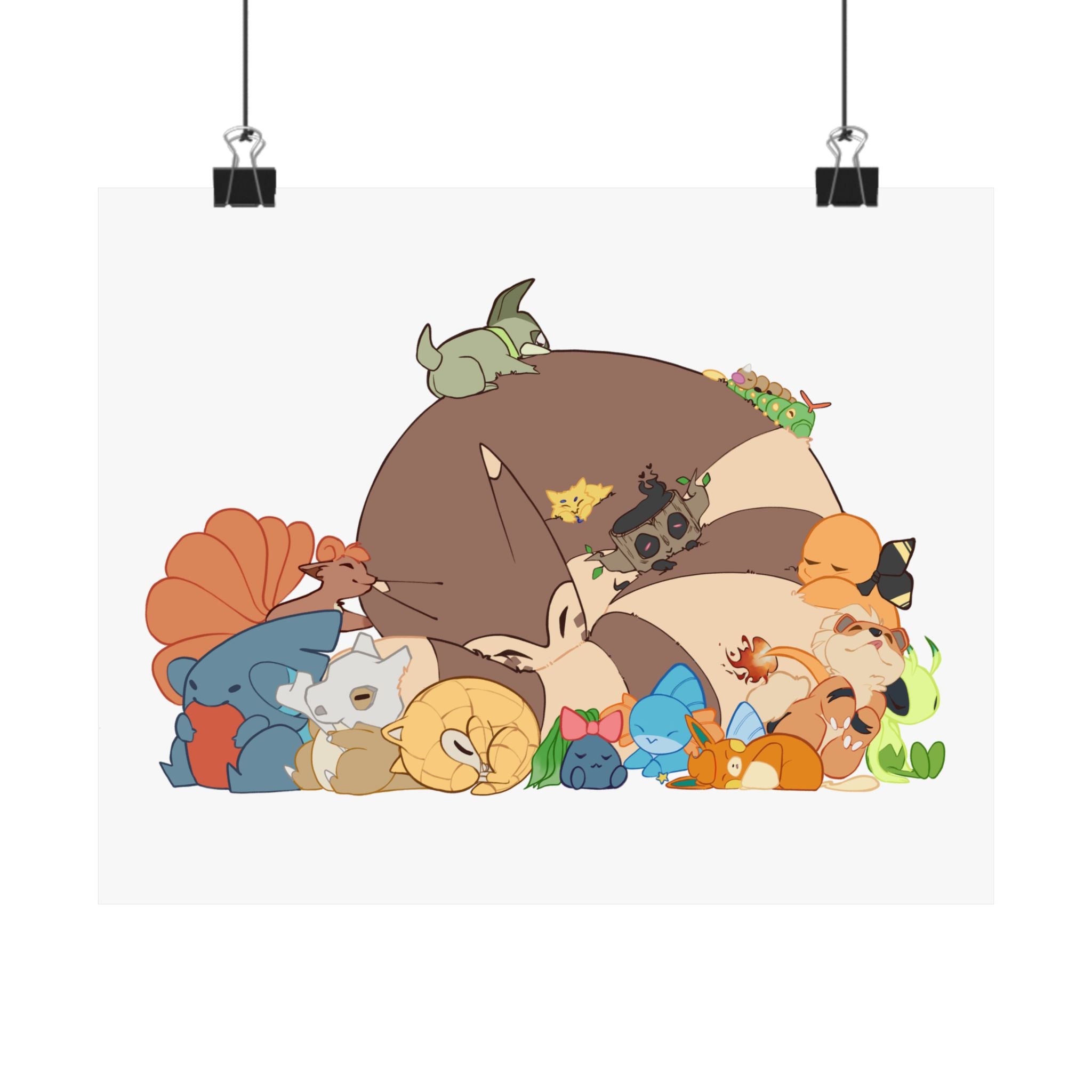 Sleeping Pokemon Print