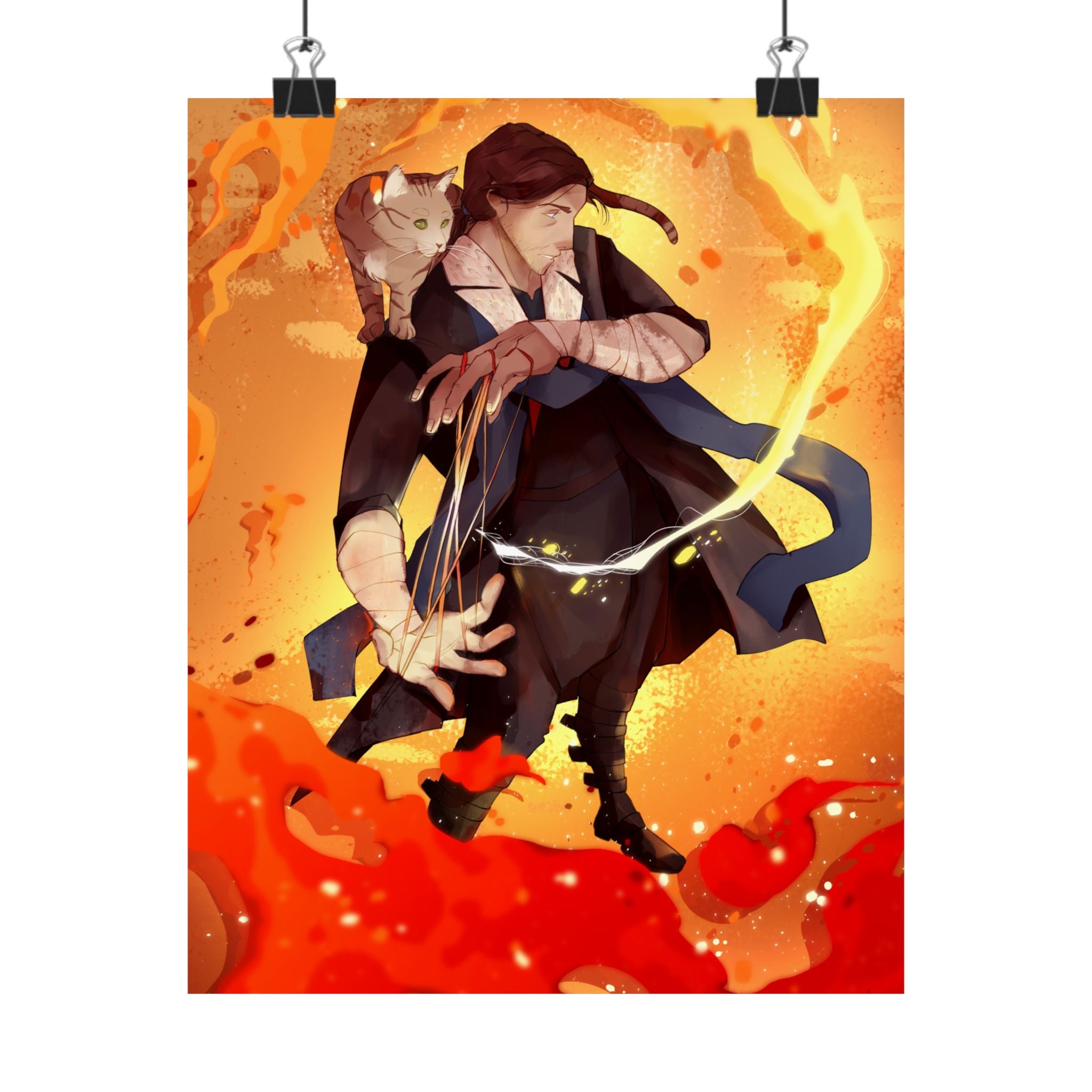 Caleb Widogast Web of Fire Matte Poster