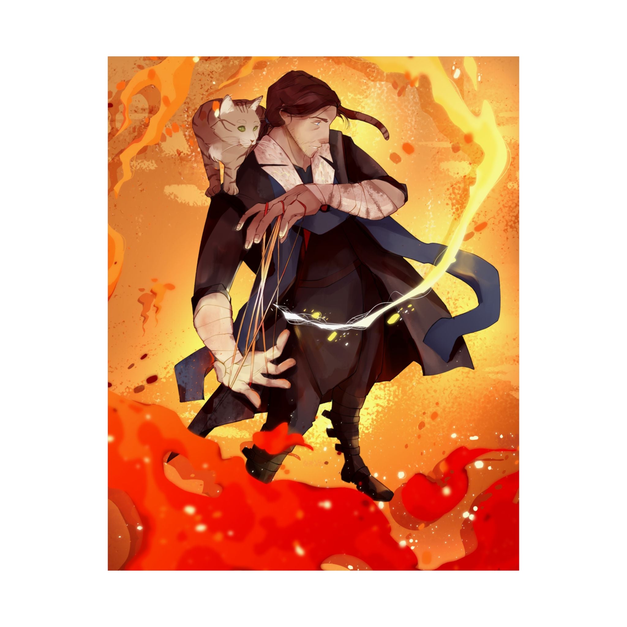 Caleb Widogast Web of Fire Matte Poster