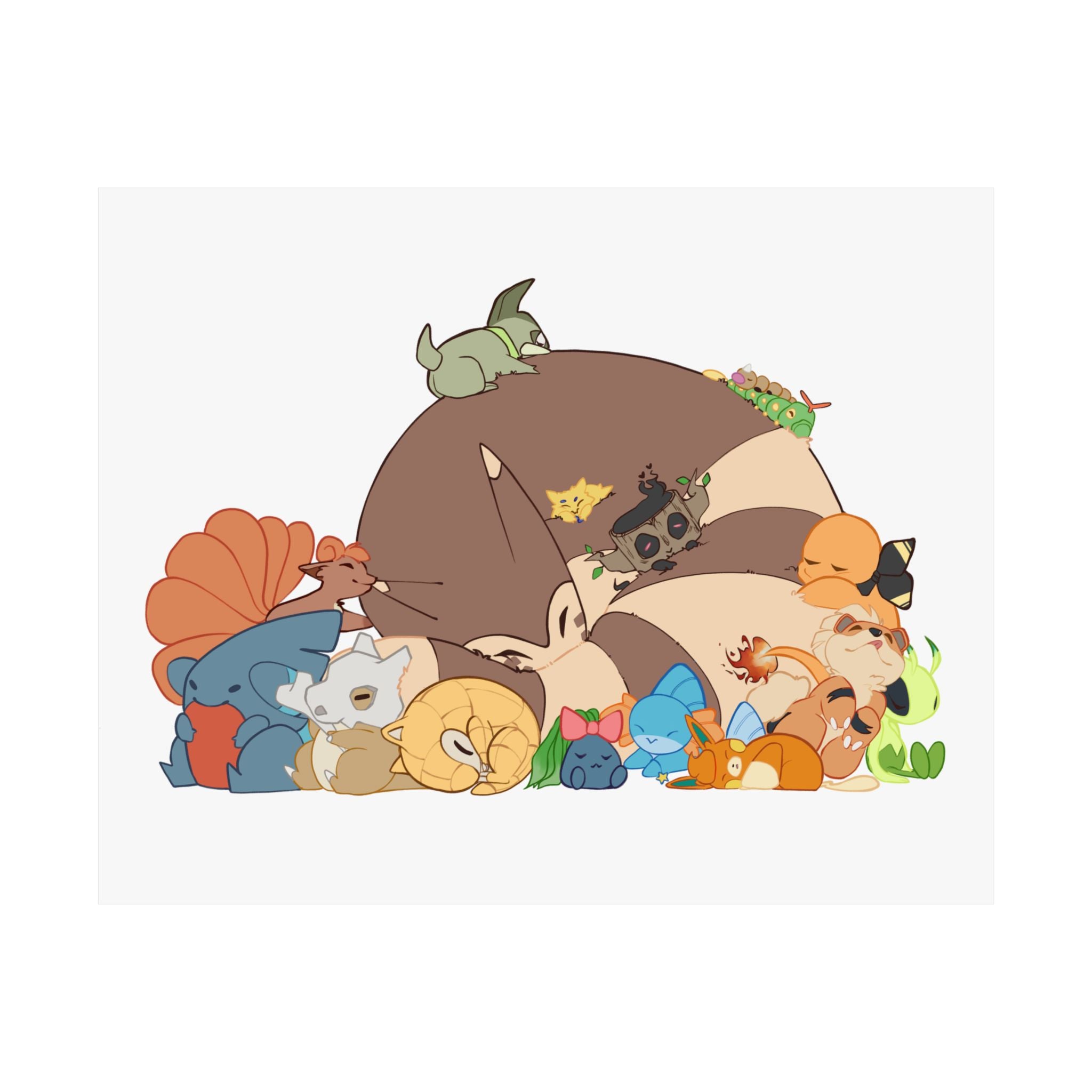 Sleeping Pokemon Print